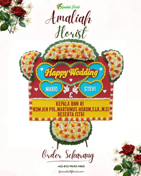 Papan Bunga Pernikahan Kaliabu